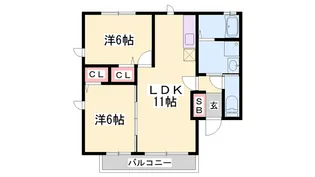 BIRDLANDたまで【2階】の間取り