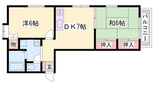 エステートピア白浜Ⅱ【101号室】の間取り