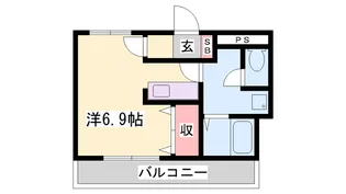 1Rの間取り画像