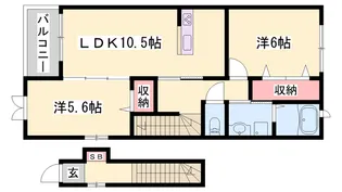 コンソラーレB【2階】の間取り
