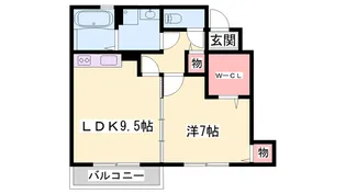 リバーハイツ東堀【1階】の間取り