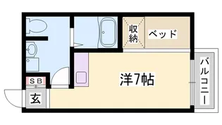 プチメガティ【203号室】の間取り