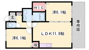 メゾンタカモトⅢ番館【1階】の間取り