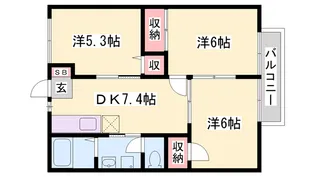 3DKの間取り画像