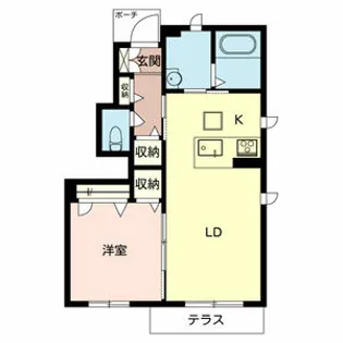 アーバンのざと CENTER【101号室】の間取り