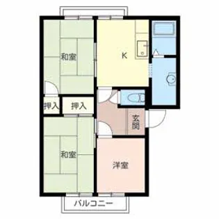 マザーグース【A201号室】の間取り