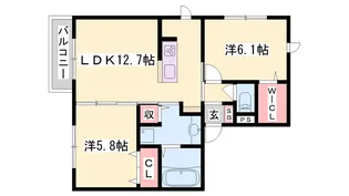 カトルピア【202号室】の間取り