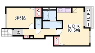 アルメールB【1階】の間取り