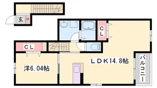 オーテリトワール【2階】の間取り