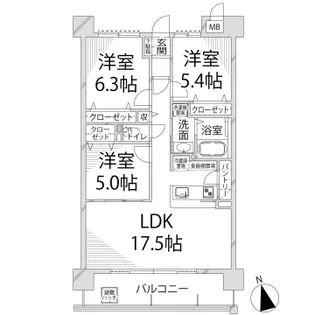 キャッスルコート田寺東【1階】の間取り