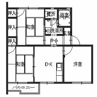 ハイツ美津野【2階】の間取り