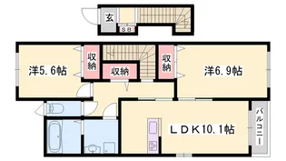 メゾン・アルモニー【201号室】の間取り