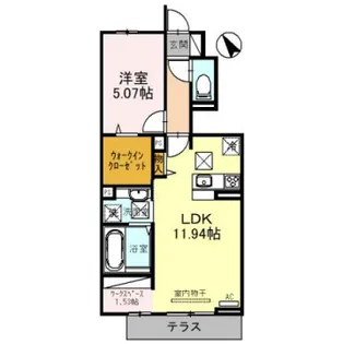 オリーブコート【1階】の間取り