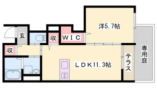 ヴェルジュール佐土【1階】の間取り