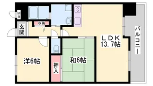 ロイヤルコーポ野田【603号室】の間取り