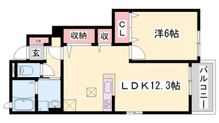 ベルアンジュⅡ【1階】の間取り