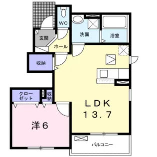 L&C Moca Ⅰ【102号室】の間取り