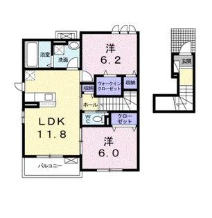 メゾンド サン ミシェル【2階】の間取り
