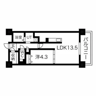 THE MUSE駅前【4階】の間取り