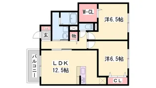 ブランフルーレA【1階】の間取り