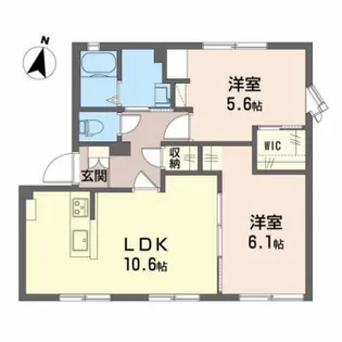 ハイツ宝和【101号室】の間取り