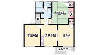 ハイツ美津野【1階】の間取り