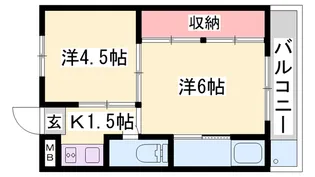 ビレッジハウス城東【4-310号室】の間取り