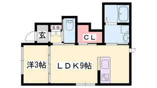 アイメゾン東山【1階】の間取り