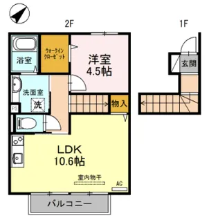 ジュネスSハイムⅡ【2階】の間取り