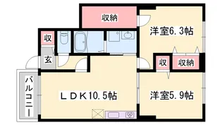 フローレス【1階】の間取り
