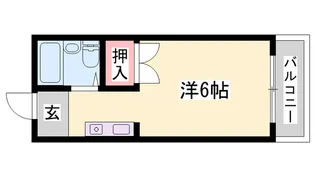 日の出コーポ【103号室】の間取り