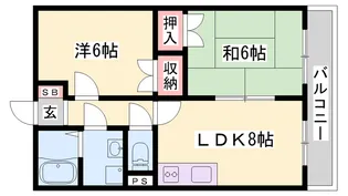 コスモハイツ【303号室】の間取り