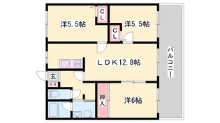 サンヴェール坊垣【5階】の間取り