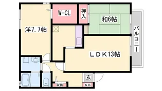 フォレスタ森本Ⅴ【2階】の間取り