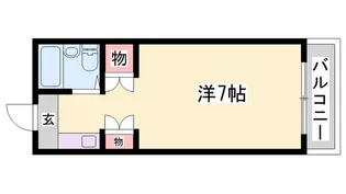花影中村コーポ【5階】の間取り