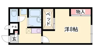レオパレスケヤキ【205号室】の間取り