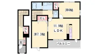 グラン・シャリオB【2階】の間取り