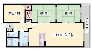 田寺グランドヒルズ【2階】の間取り