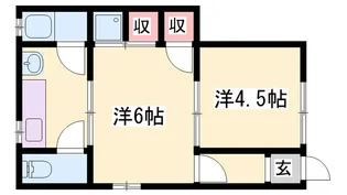 ルミナス土山【10号室】の間取り