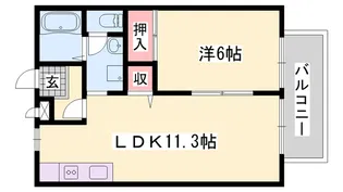 サンハイム下手野C【2階】の間取り
