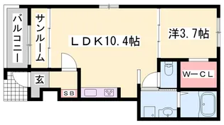 テラエスペランサB【1階】の間取り