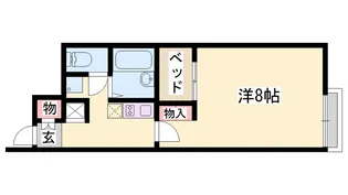 レオネクストこかげ【104号室】の間取り