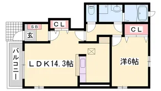 グロワールA【1階】の間取り