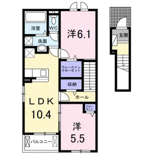 セントレジデンスⅠ【2階】の間取り