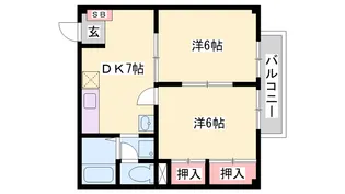 ハイムマコトA【1階】の間取り