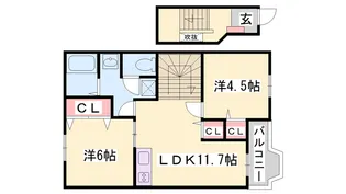 ソレイユ東山Ⅱ【2階】の間取り