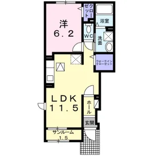 ポルト ボヌールⅠ【1階】の間取り