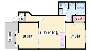ソレアード【102号室】の間取り