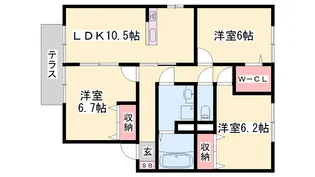 グランモア堂本【203号室】の間取り