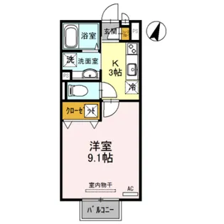 メゾンアドラブール【2階】の間取り